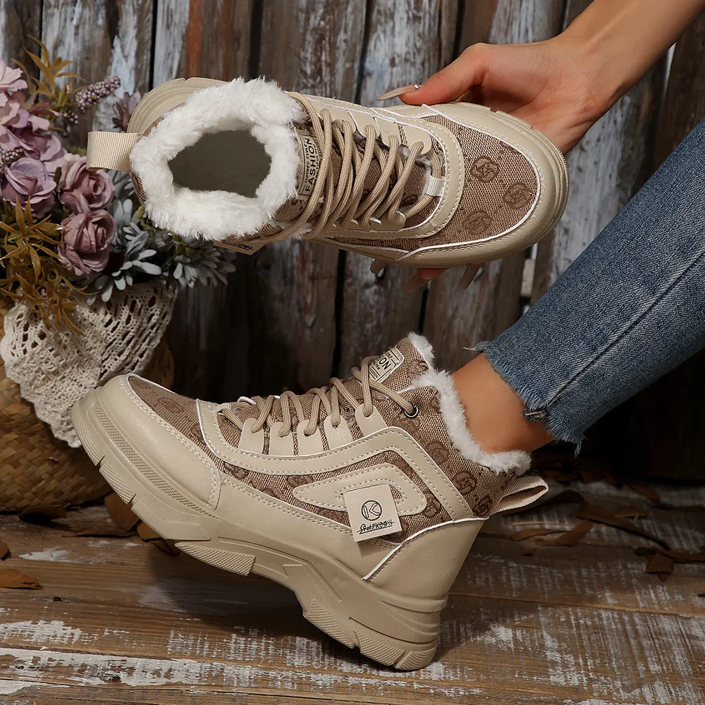 High-Top Platform Chunky Sneaker Boots with Lace-Up, image 8