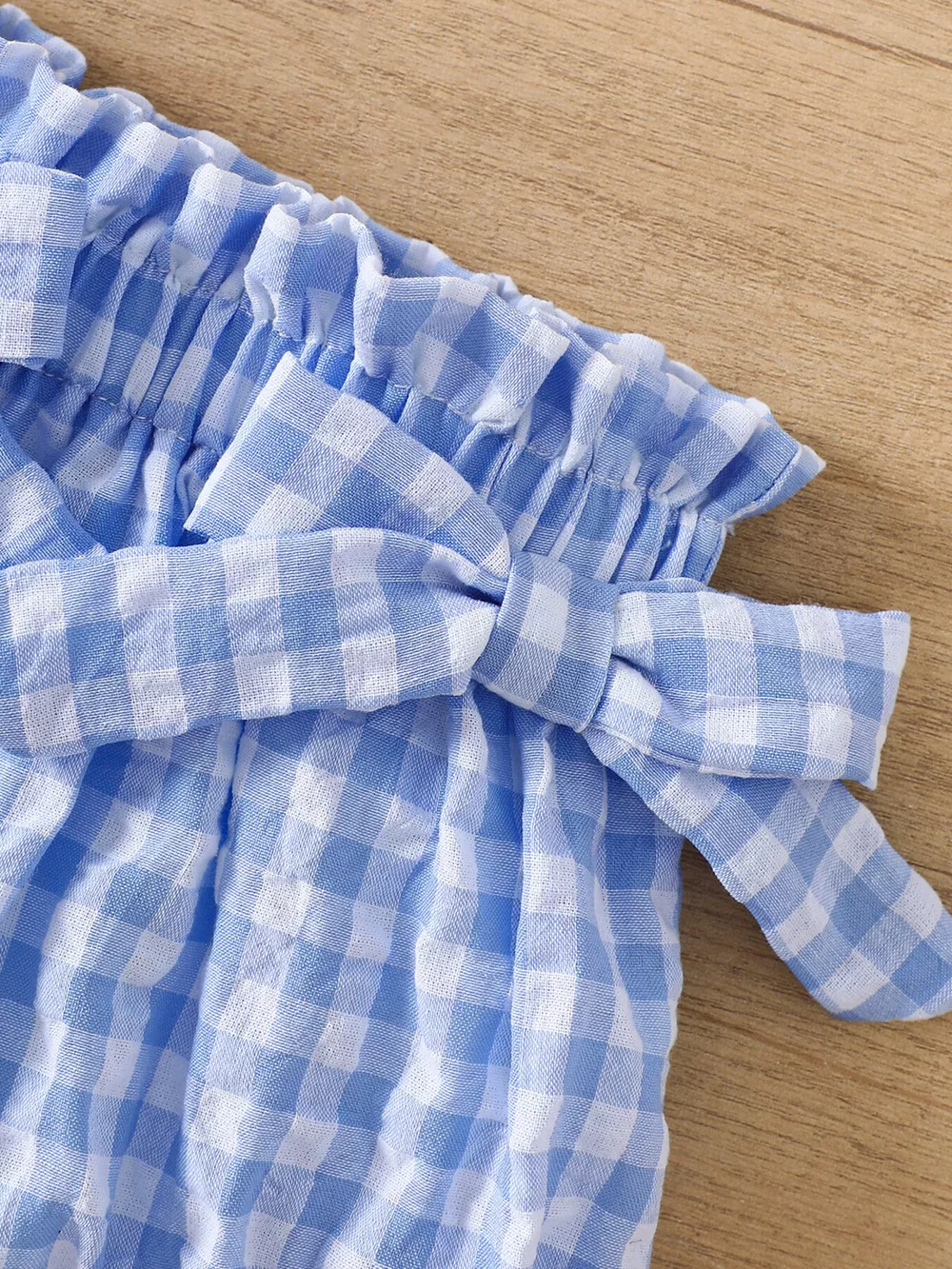 Children's Gingham Ruffle Trim Cami Top & Shorts Set, image 4