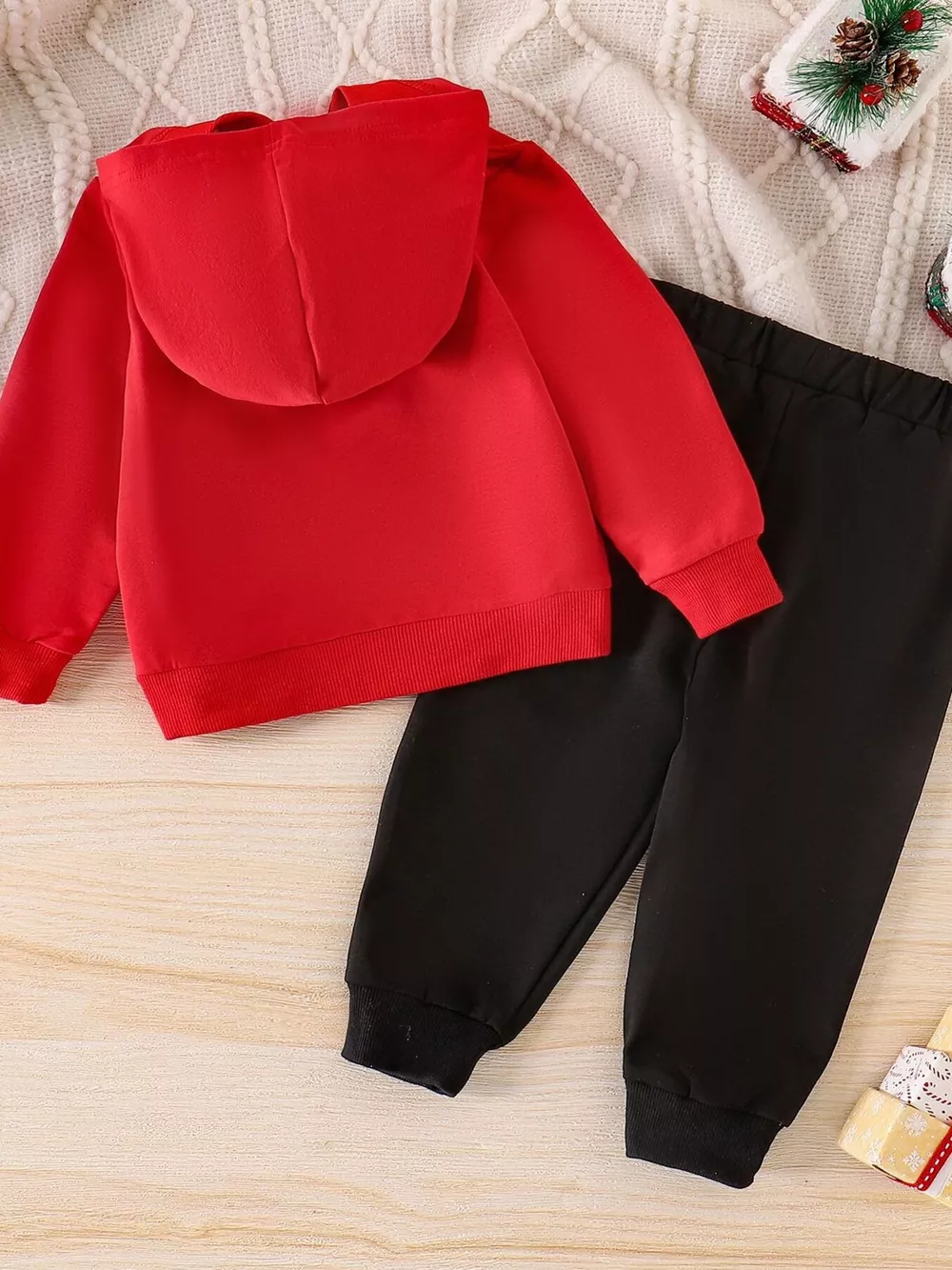 Children's Christmas Santa Hoodie & Pants Set, image 2