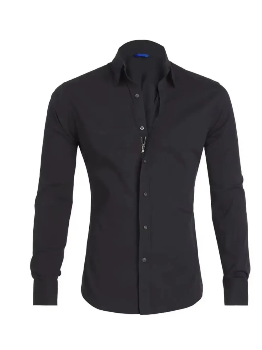 Men's Full Size Classic Button-Down Long Sleeve Business Shirt Plus Size