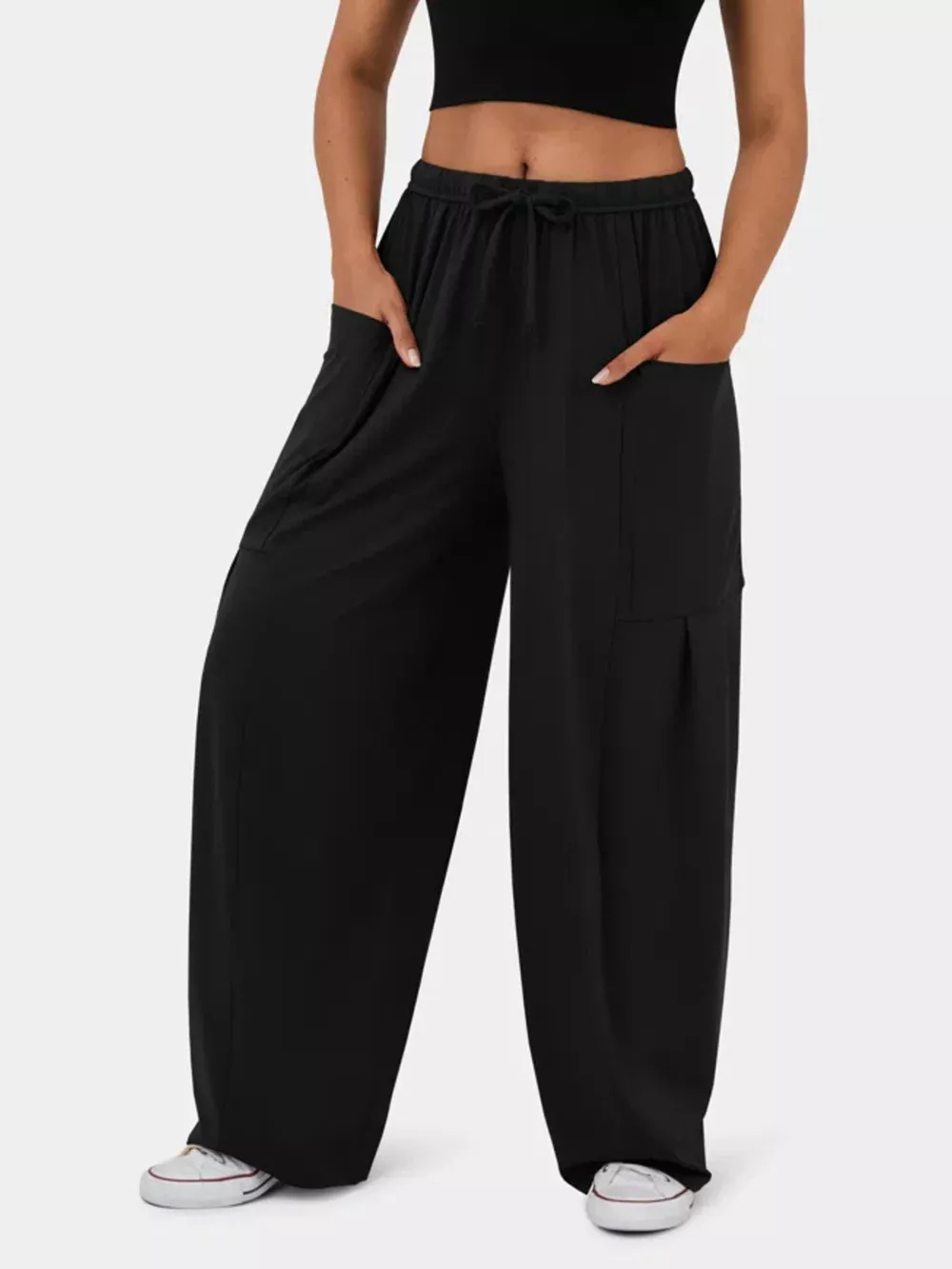 Drawstring Wide Leg Pants, image 8