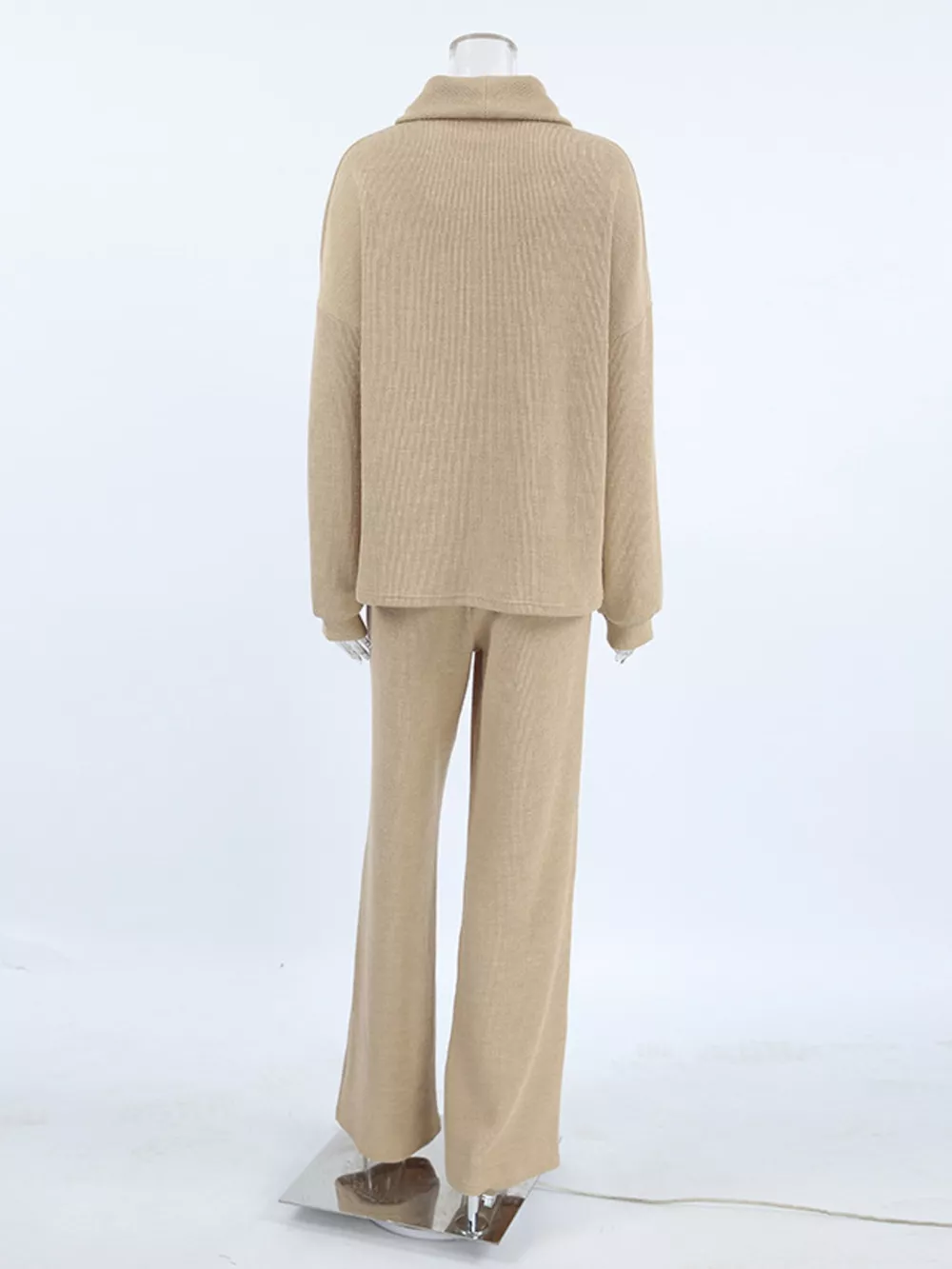 Turtleneck Long Sleeve Top and Pants Set, image 7