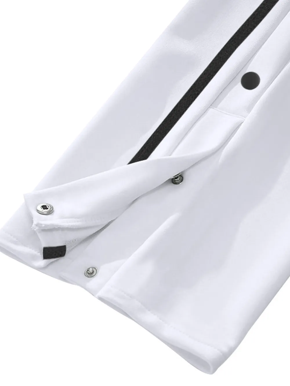 Men's Full Size Snap-Button Pants with Side Stripe Detail Plus Size, image 4
