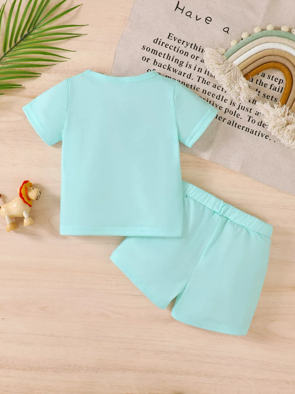 Children's Lion Short Sleeve Top and Shorts Set, image 2