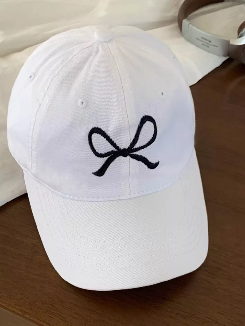 Embroidered Bow Baseball Cap, image 6