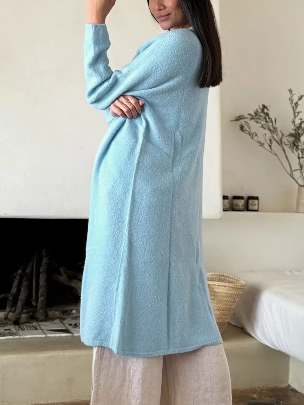 Soft Open-Front Longline Cardigan, image 2