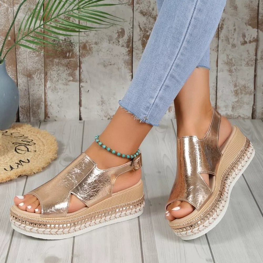 Open Toe Wedge Sandals, image 2