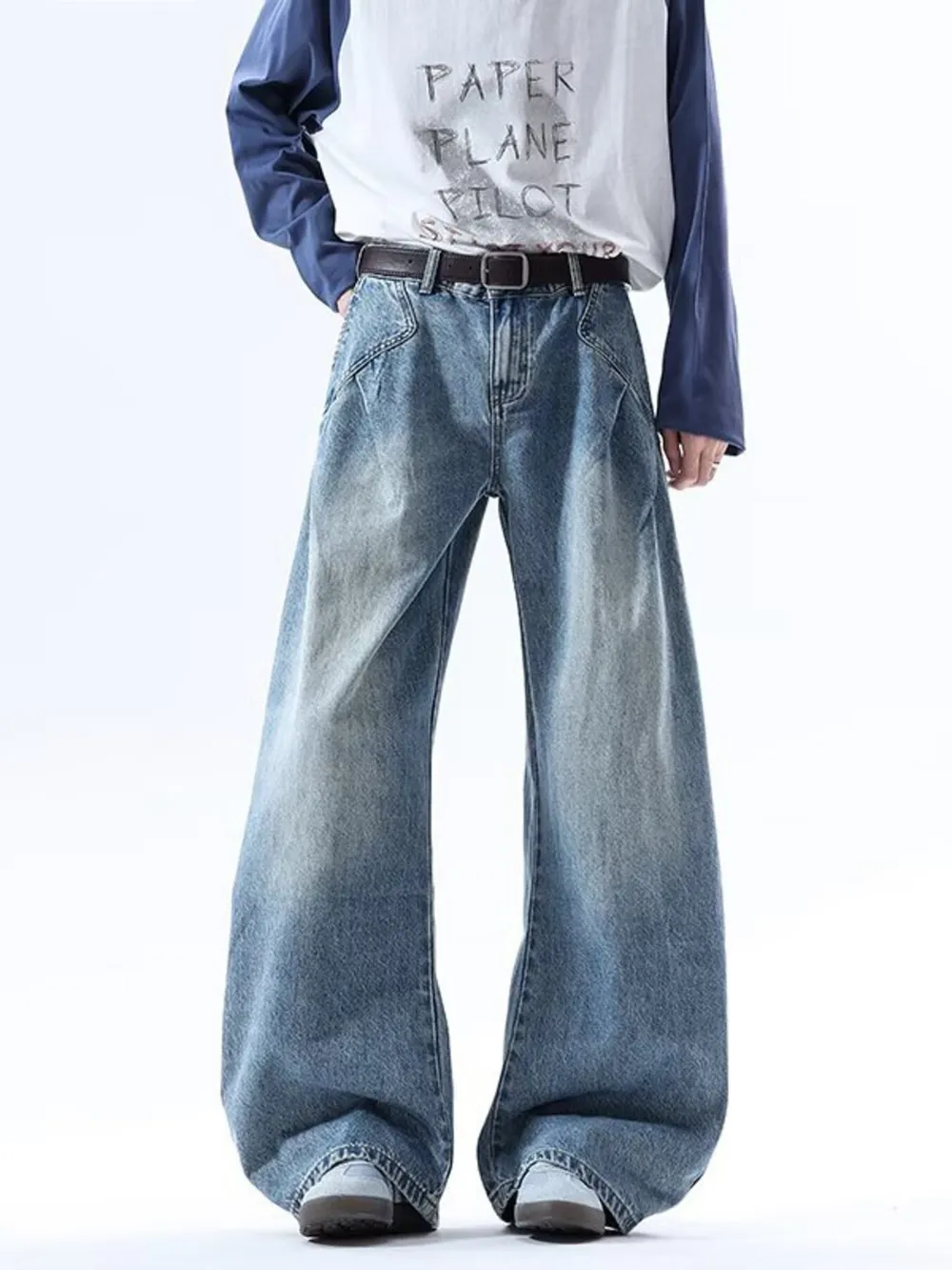 Men's Full Size Wide Leg Jeans Plus Size, image 3