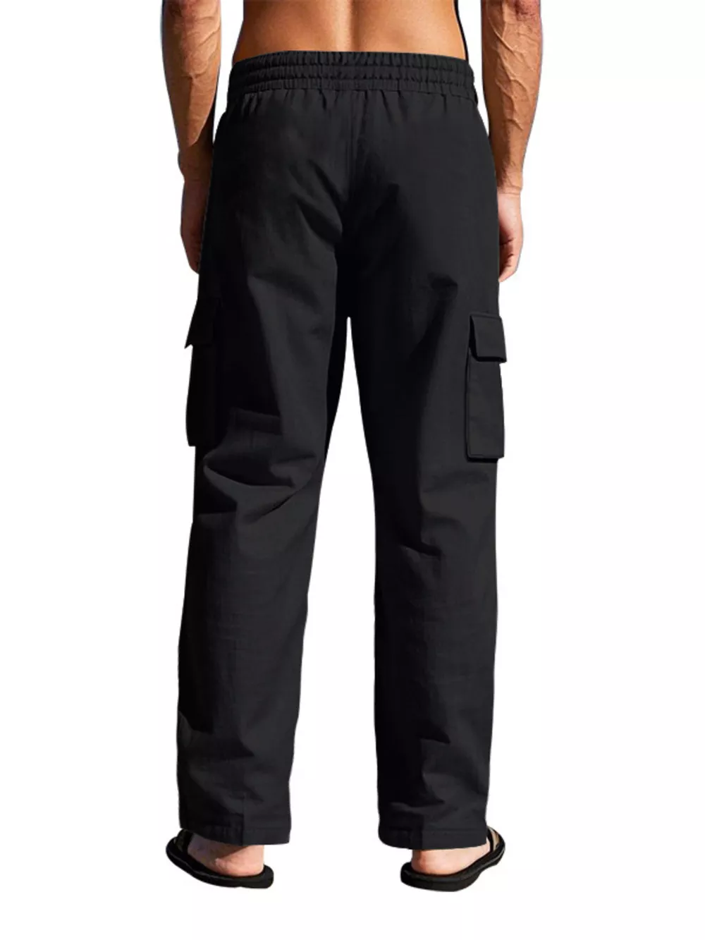 Men's Full Size Relaxed Fit Cargo Drawstring Pants Plus Size, image 8