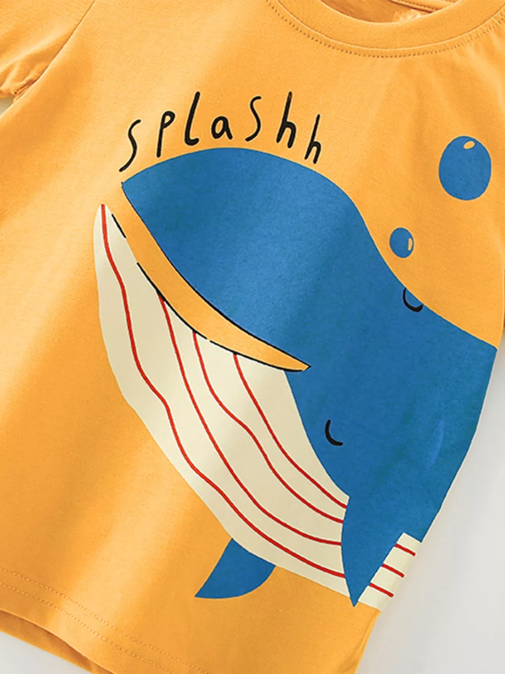 Children's Whale Round Neck Tee and Shorts Set, image 2