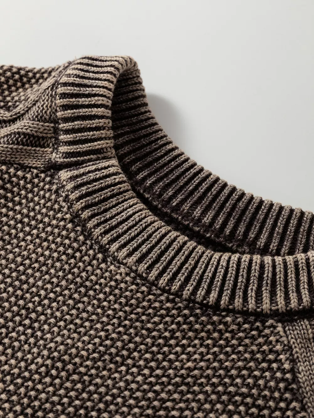 Contrast Cable Knit Sleeve Casual Sweater, image 4