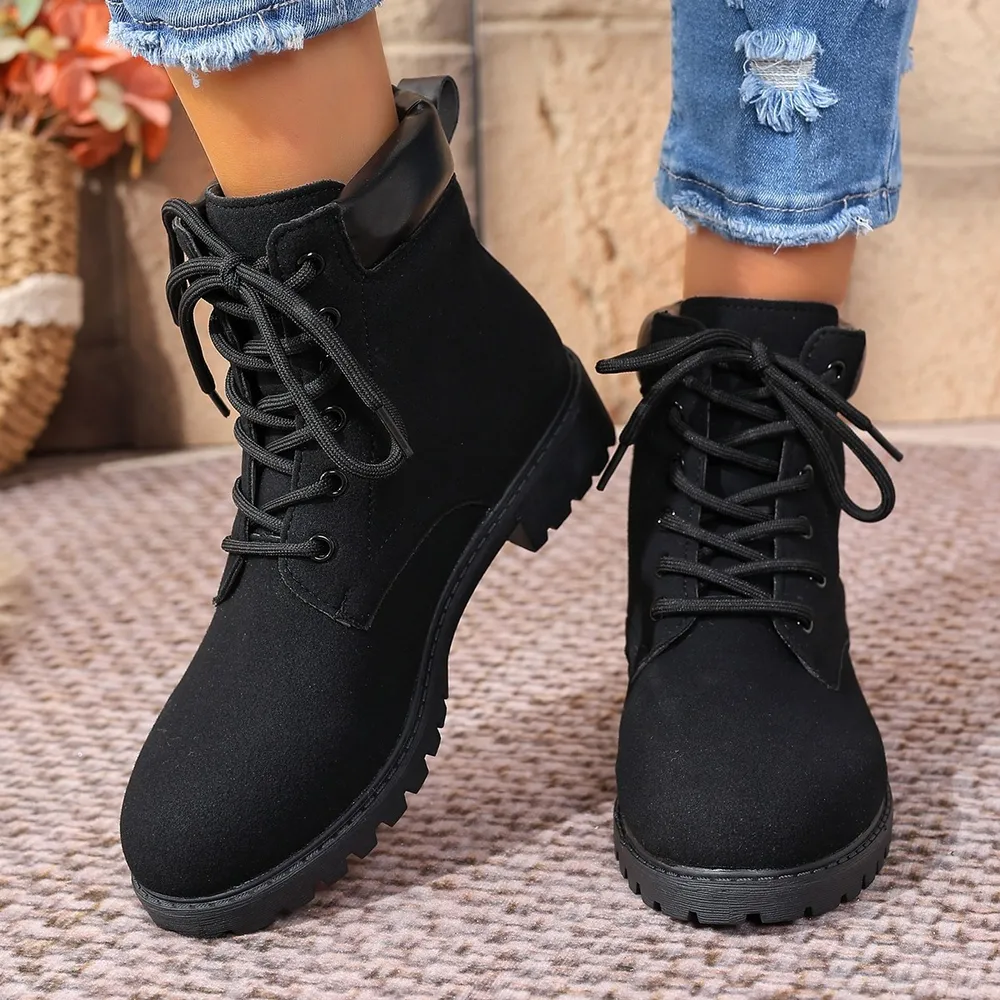 Lace Up Block Heel Boots, image 6
