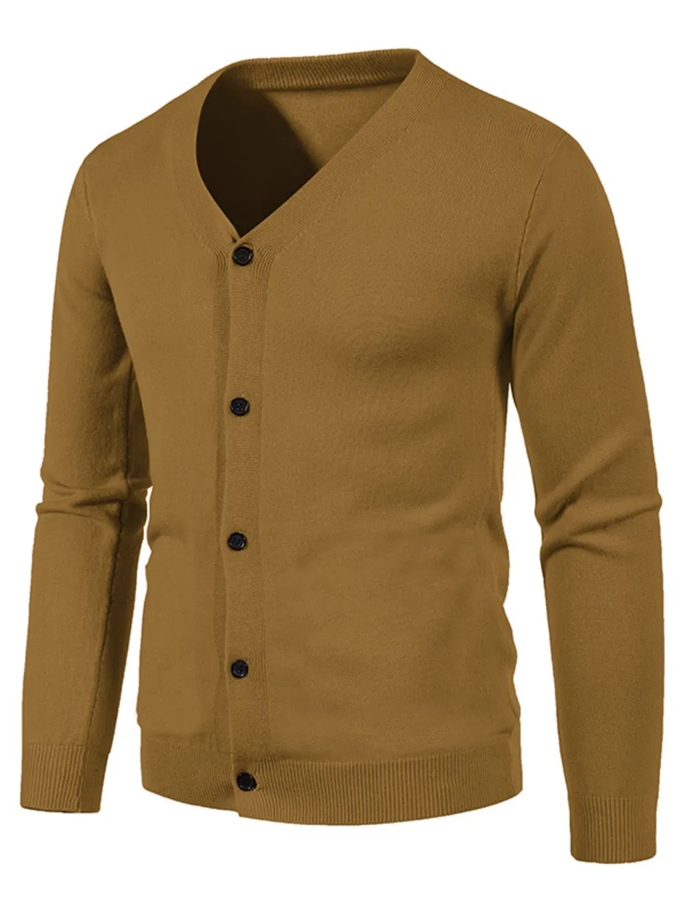 Men's Plus Size Button Up Long Sleeve Cardigan, image 11