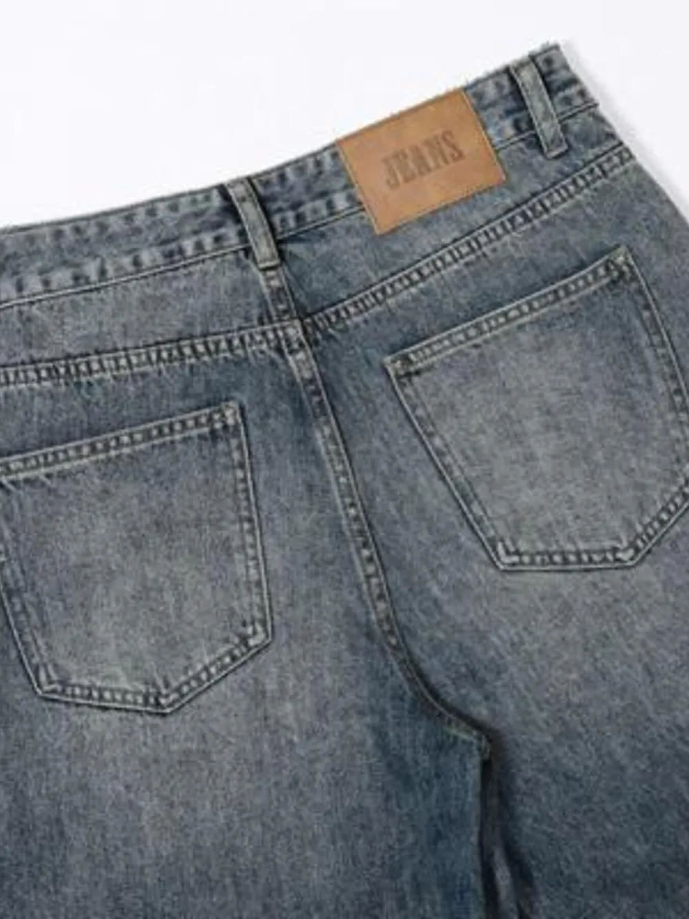 Men's Vintage Wash Wide Leg Jeans, image 8