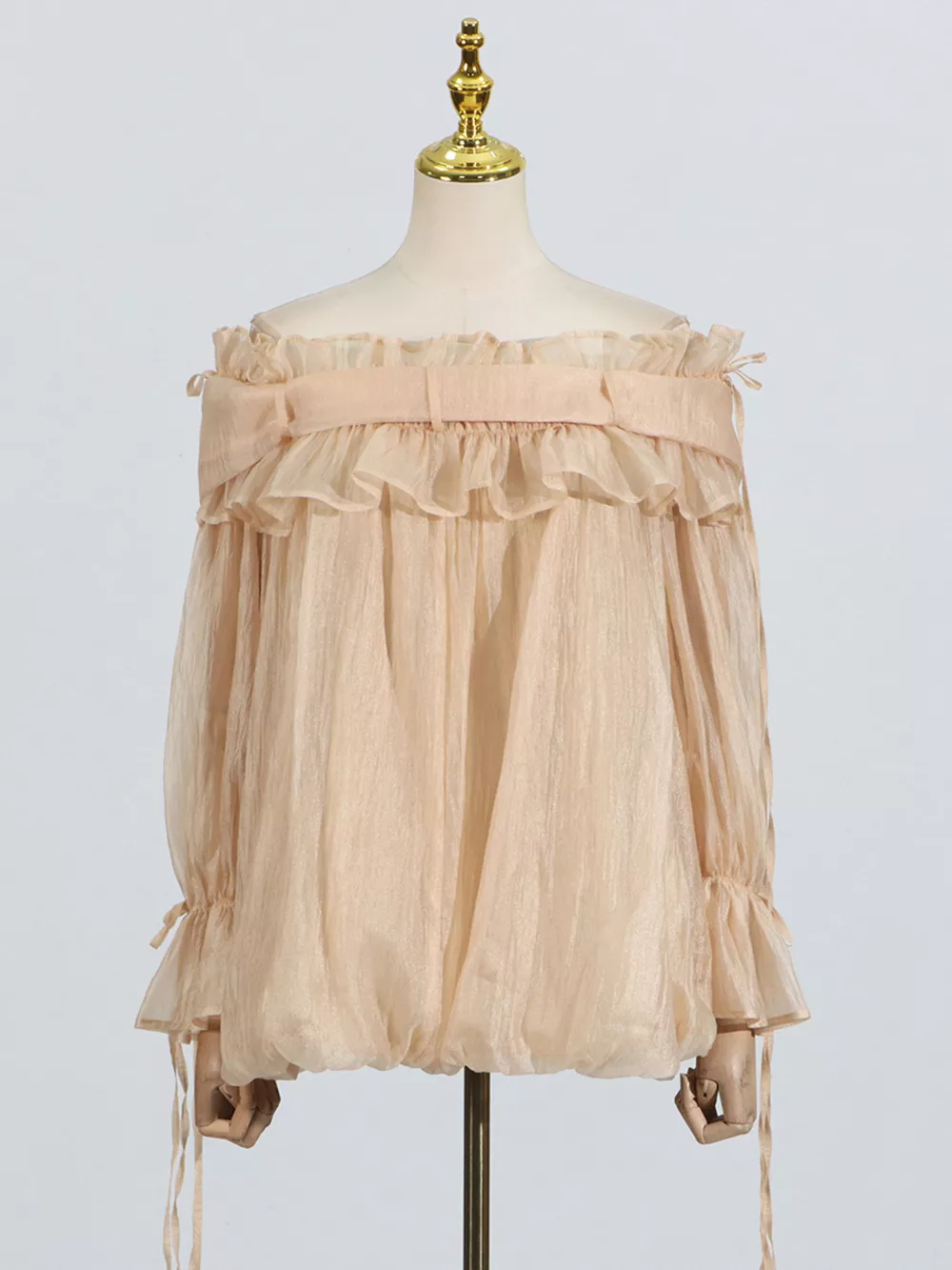 Ruffle Off-Shoulder Flounce Sleeve Blouse, image 4