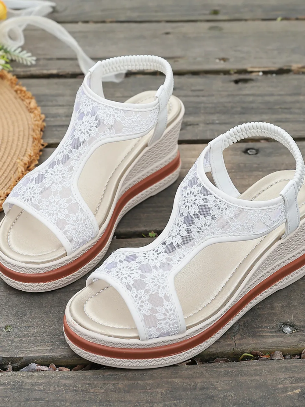 Platform Wedge Open Toe Sandals, image 10