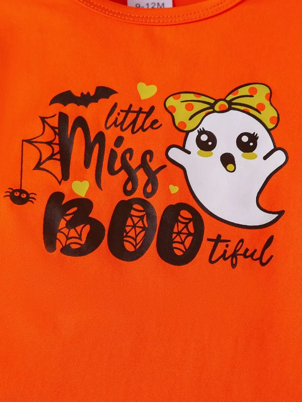 Children's Halloween Graphic Top and Pants 3-Piece Set with Headband, image 6