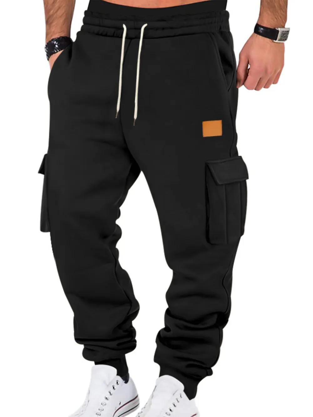 Men's Full Size Drawstring Cargo Jogger Pants Plus Size, image 3