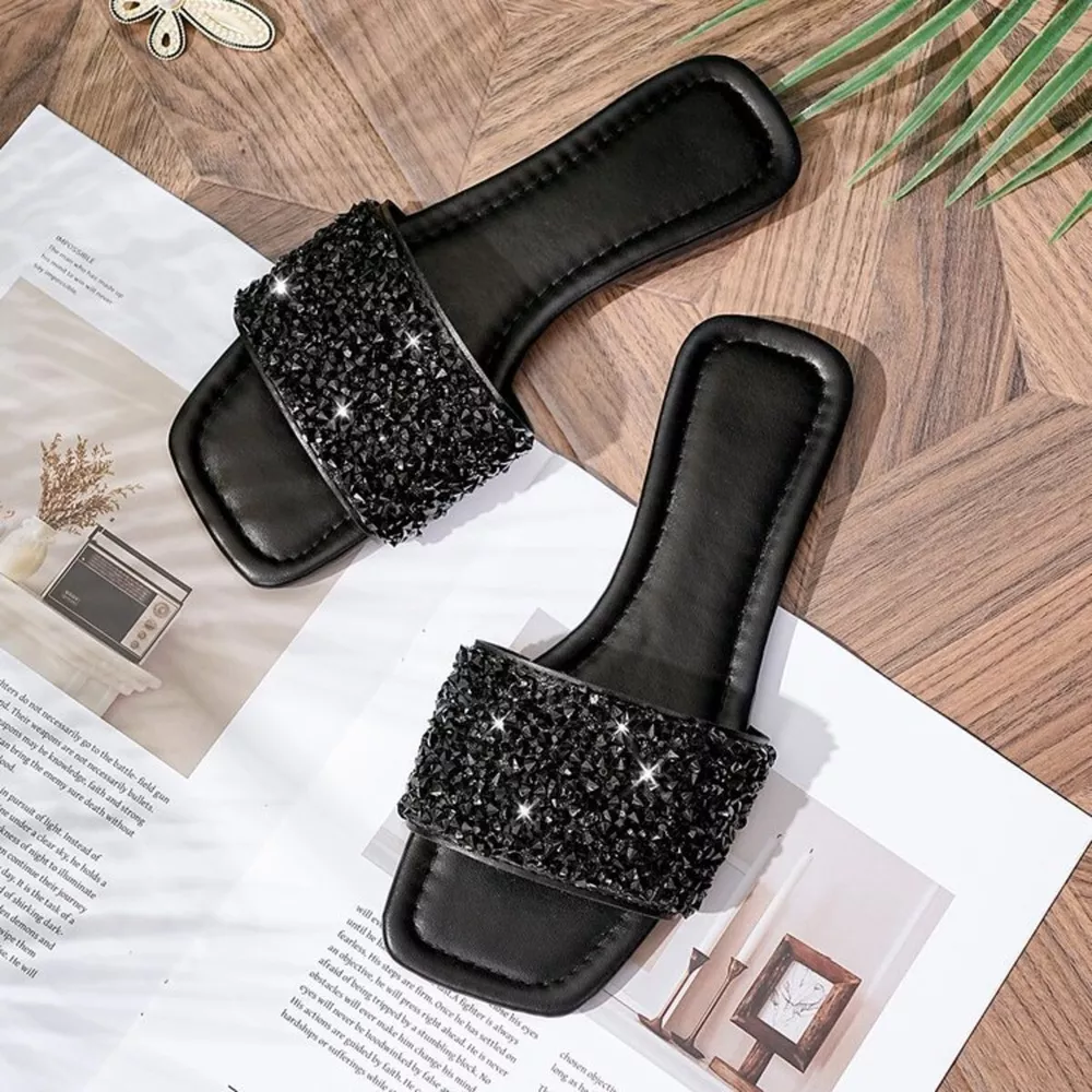 Rhinestone Open Toe Sandals, image 4