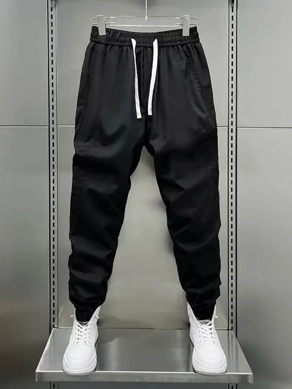 Men's Plus Size Casual Drawstring Joggers, image 2