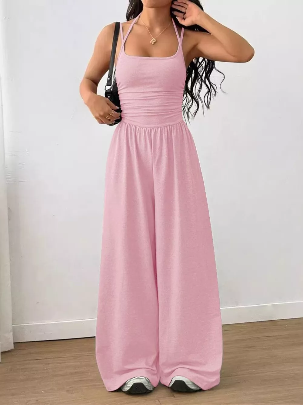 Spaghetti Strap Wide Leg Jumpsuit, image 19