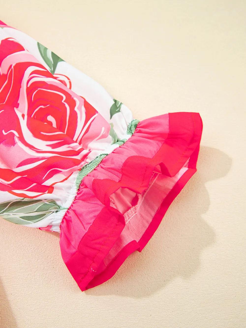 Floral Frilled V Neck Short Sleeve Blouse, image 7