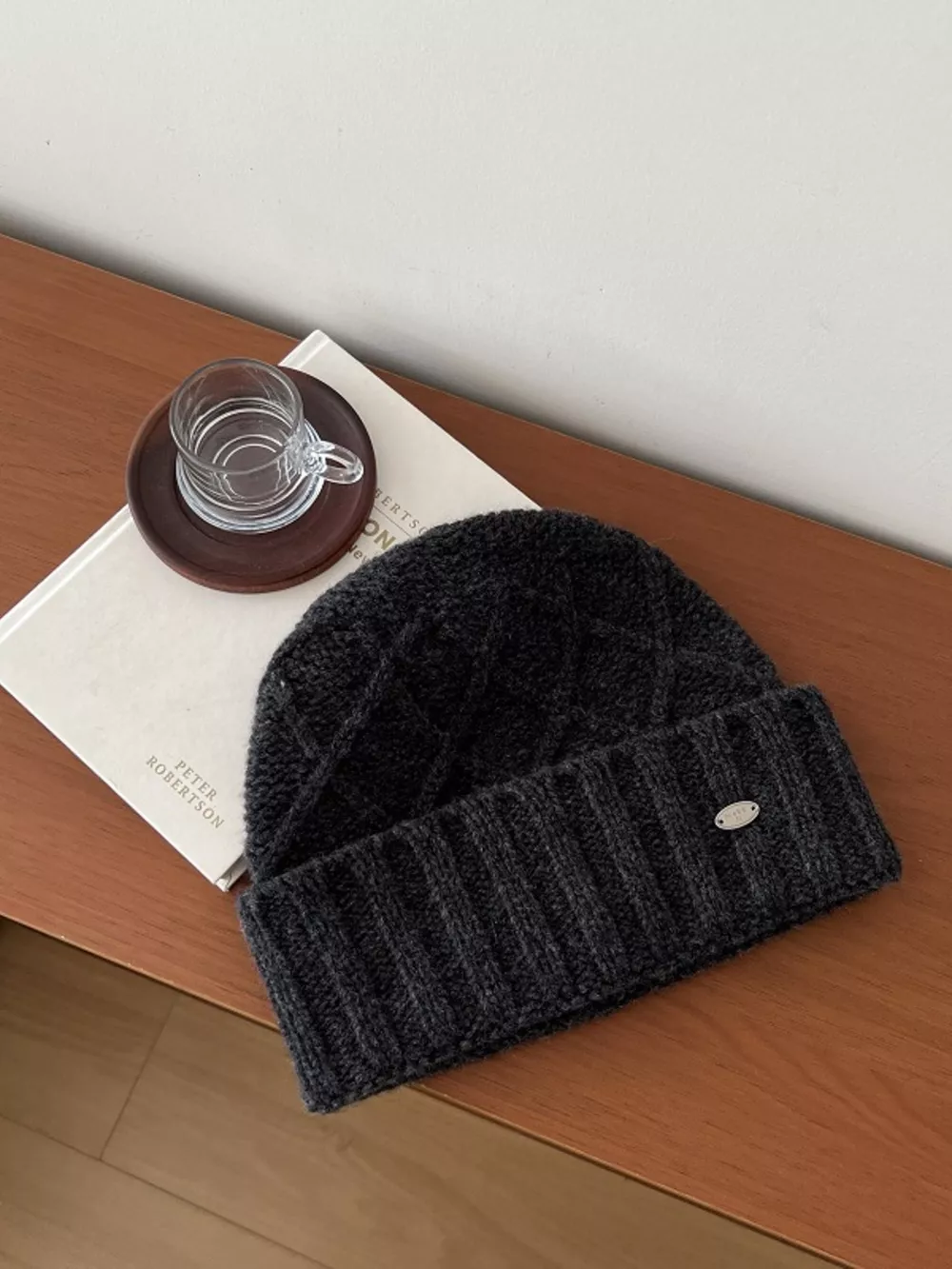 Wool Cozy Knit Beanie Hat, image 6