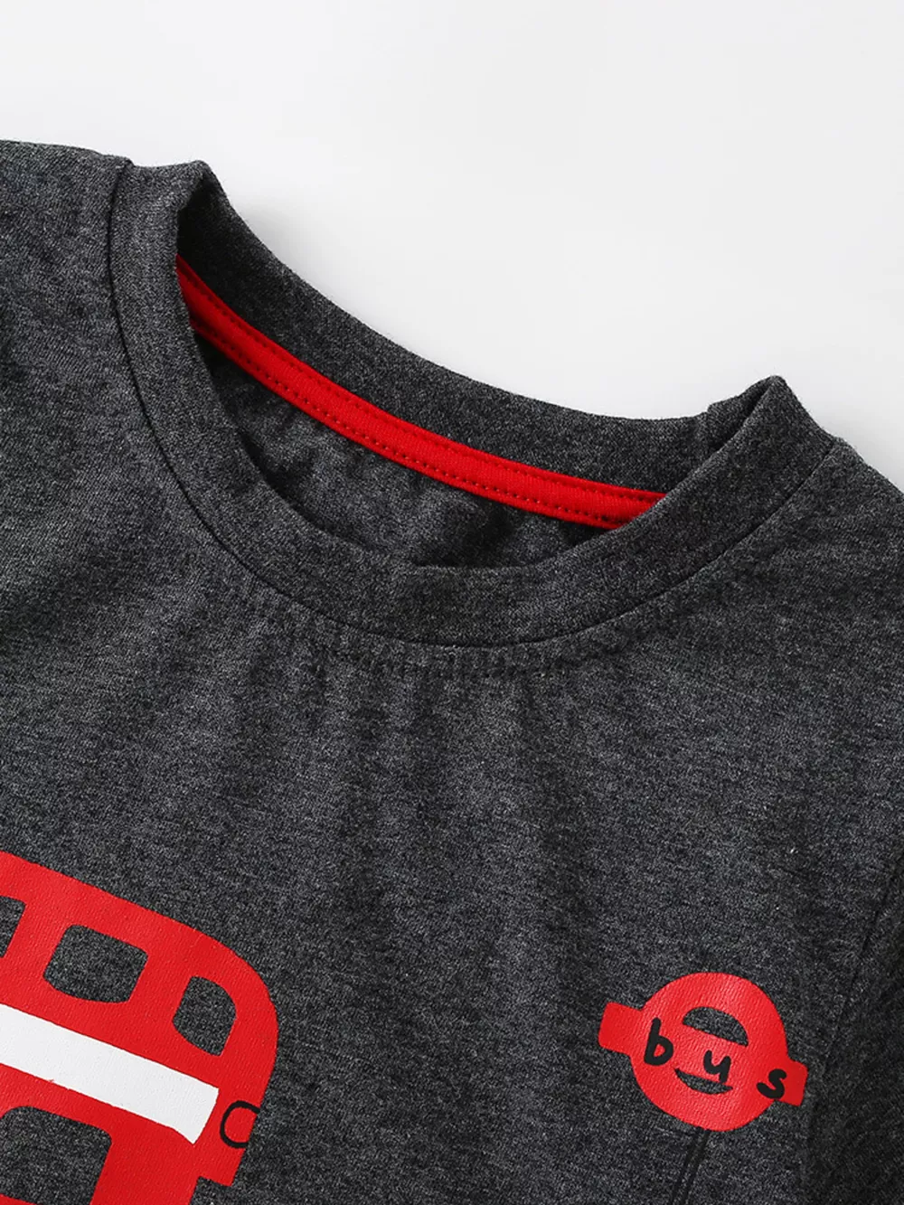 Children's Bus Graphic Round Neck T-Shirt, image 3