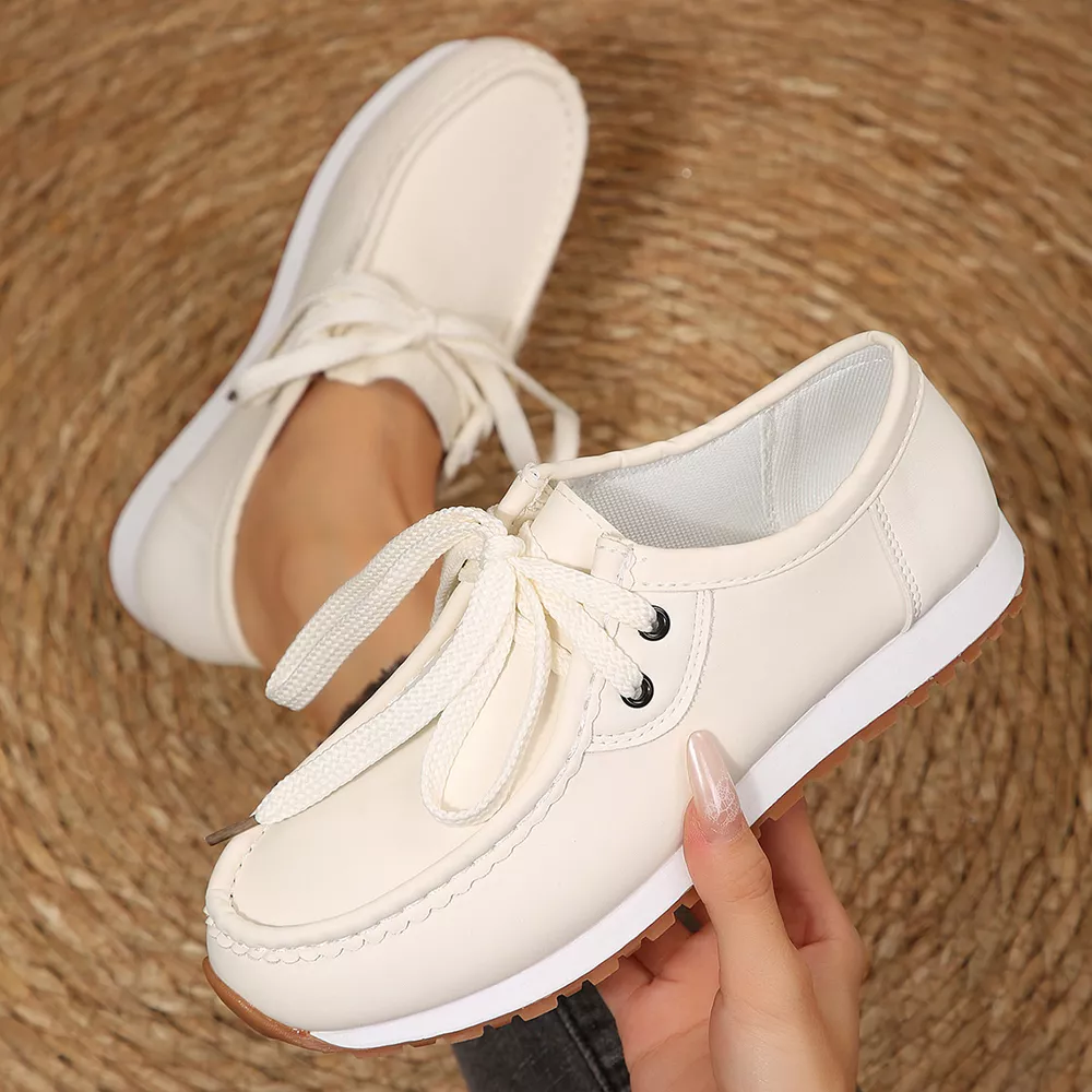 Round Toe Lace-Up Sneakers, image 5
