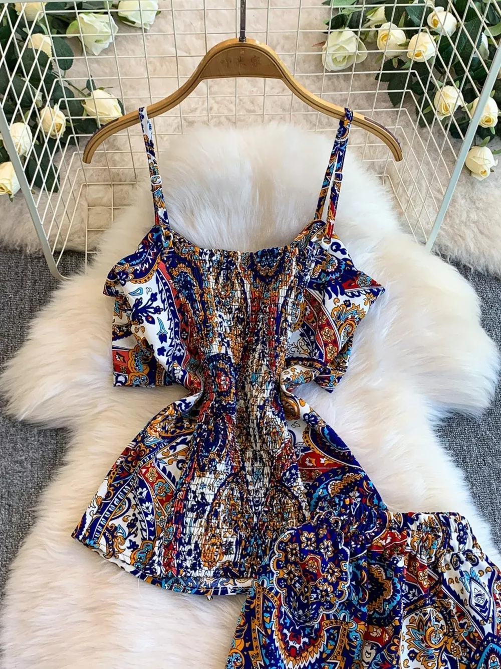 Printed Cami and Wide Leg Pants Set, image 16