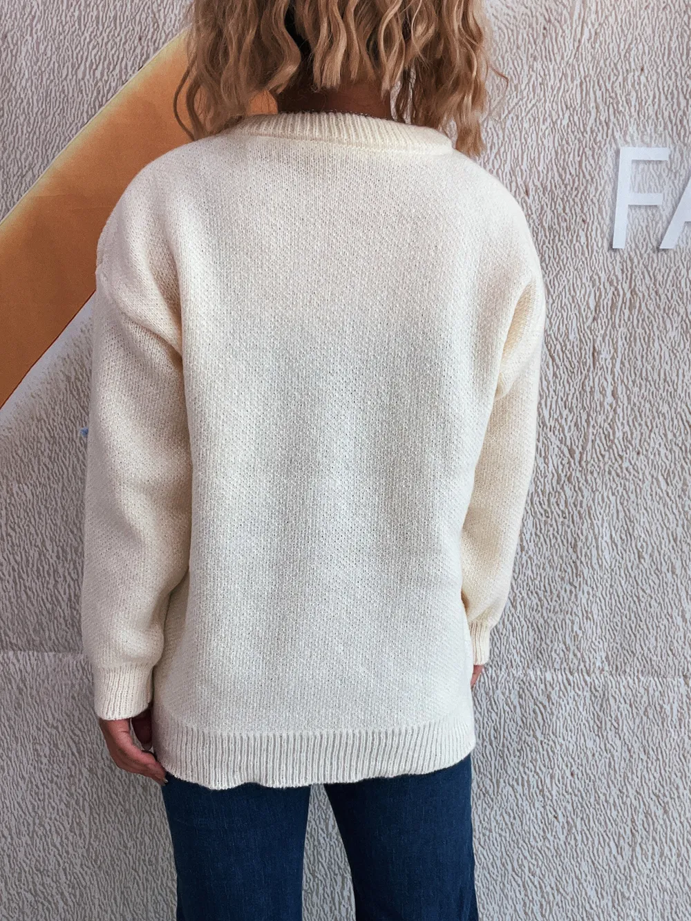 Colorful Bow Round Neck Sweater, image 27