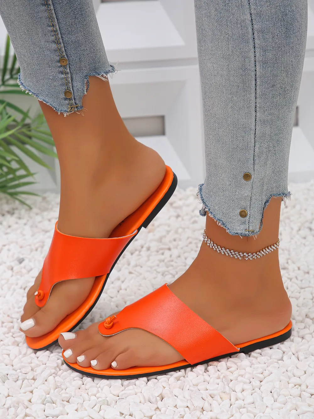 Toe Post Flats Sandals, image 11