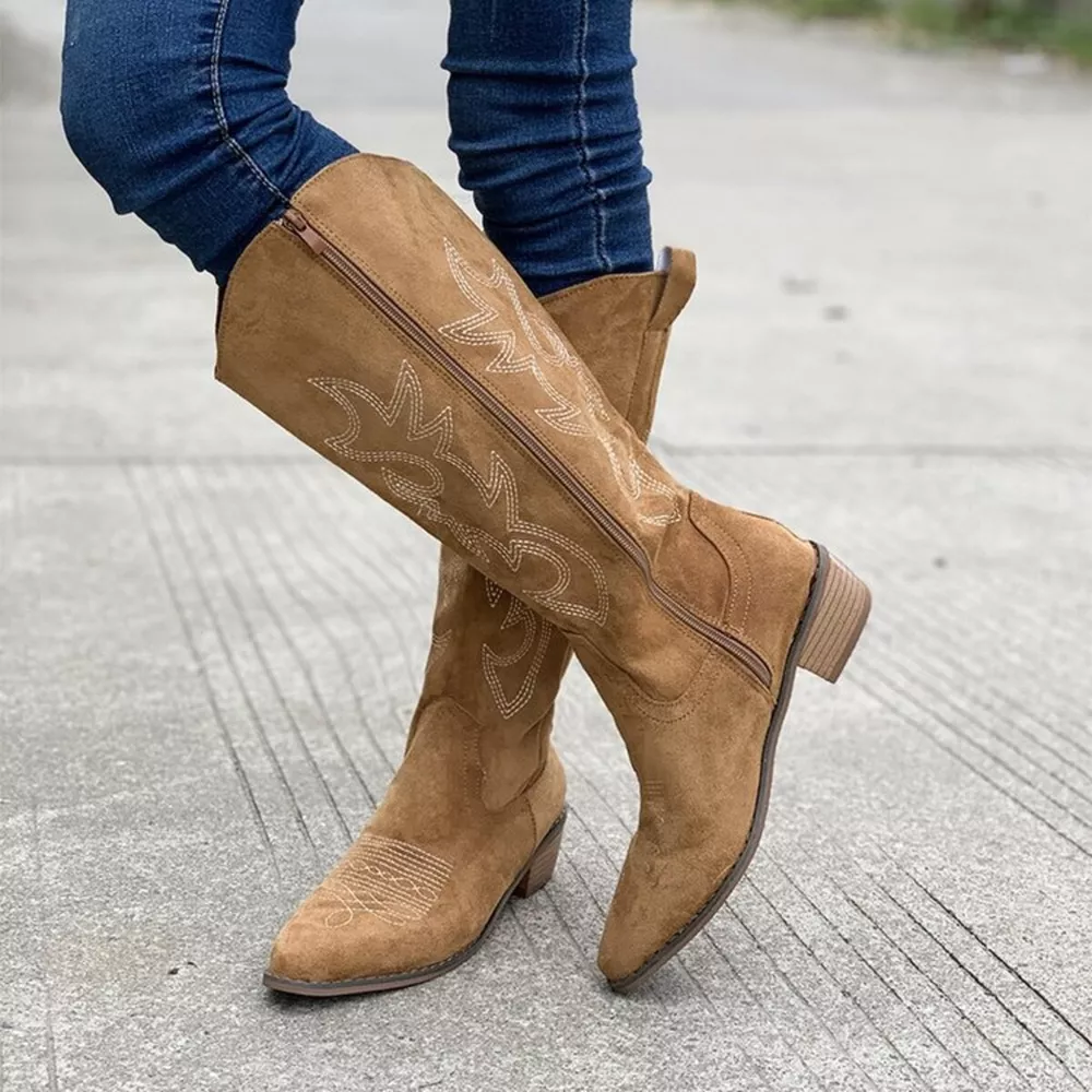 Point Toe Block Heels Boots, image 2