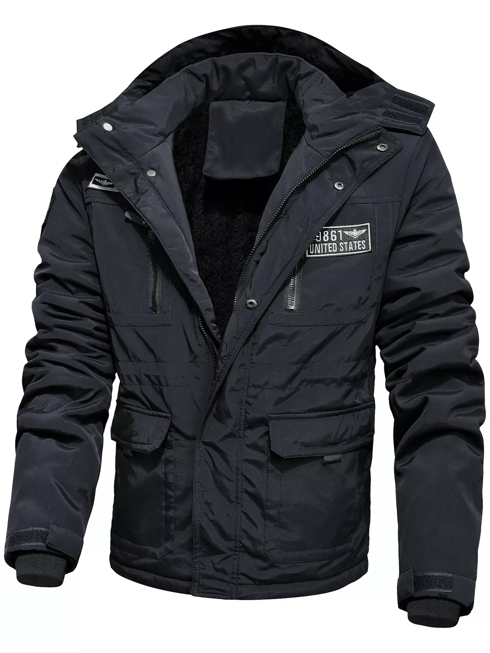 Men's Plus Size Winter Warm Hooded Padded Coat