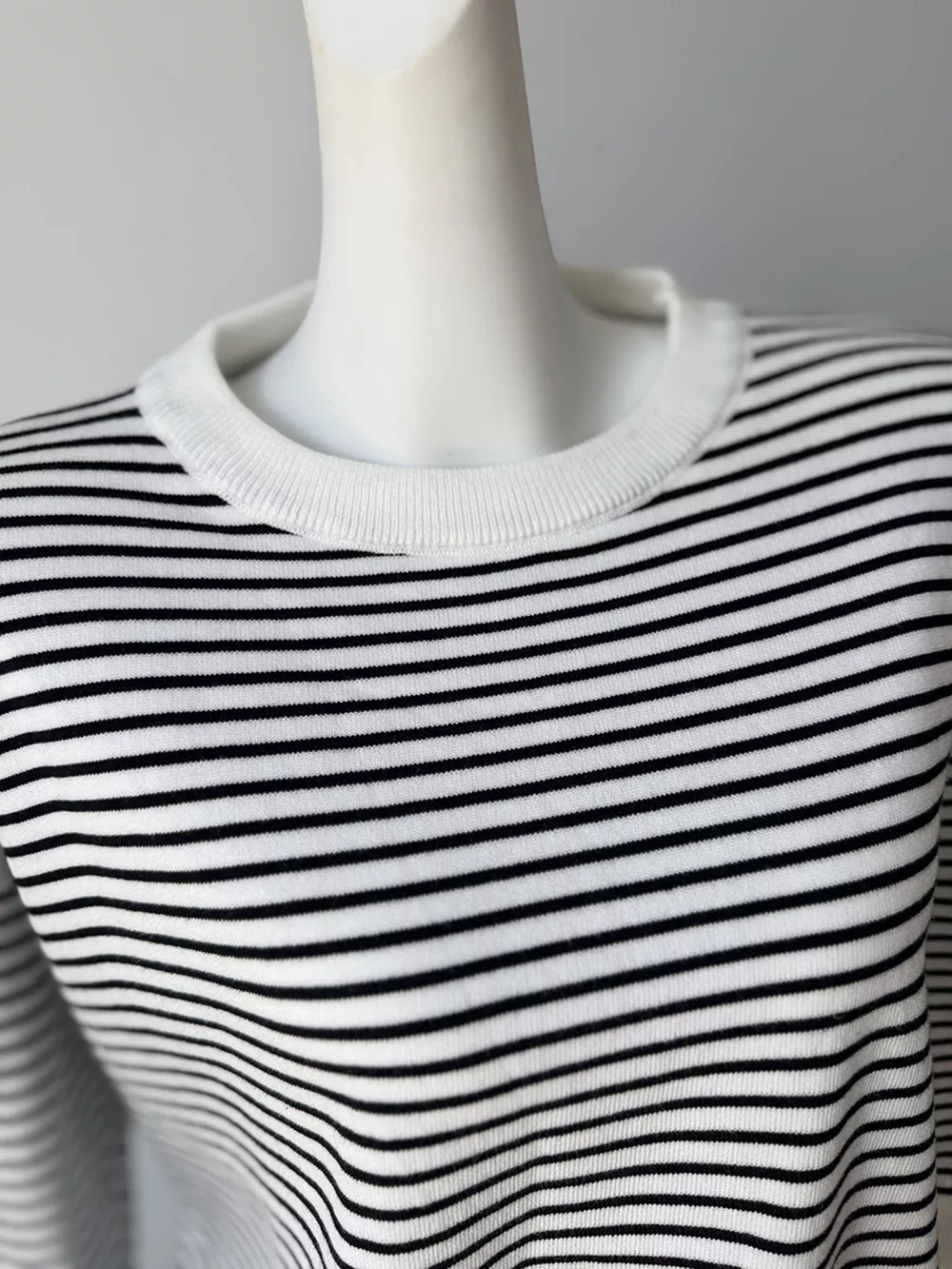 Striped Round Neck Knit Top, image 4