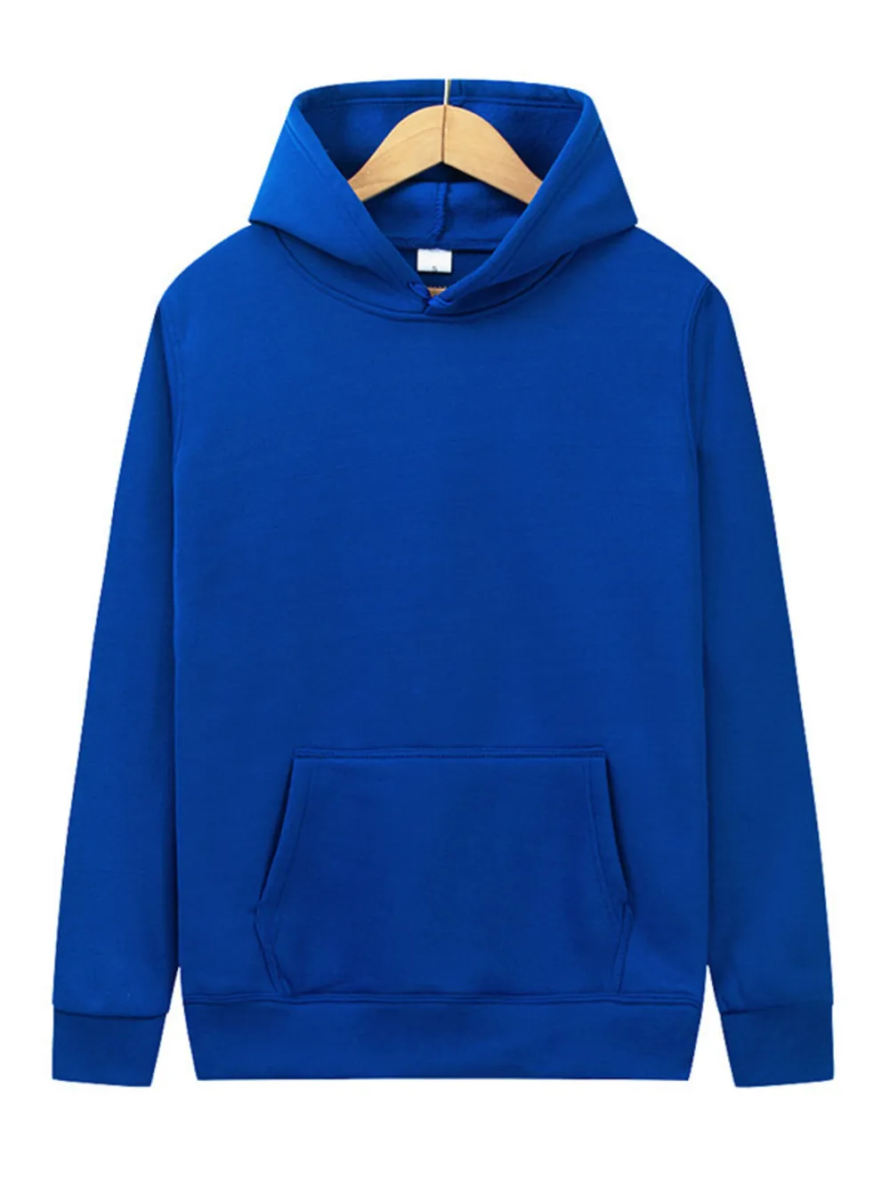 Men's Full Size Kangaroo Pocket Long Sleeve Hoodie Plus Size, image 2