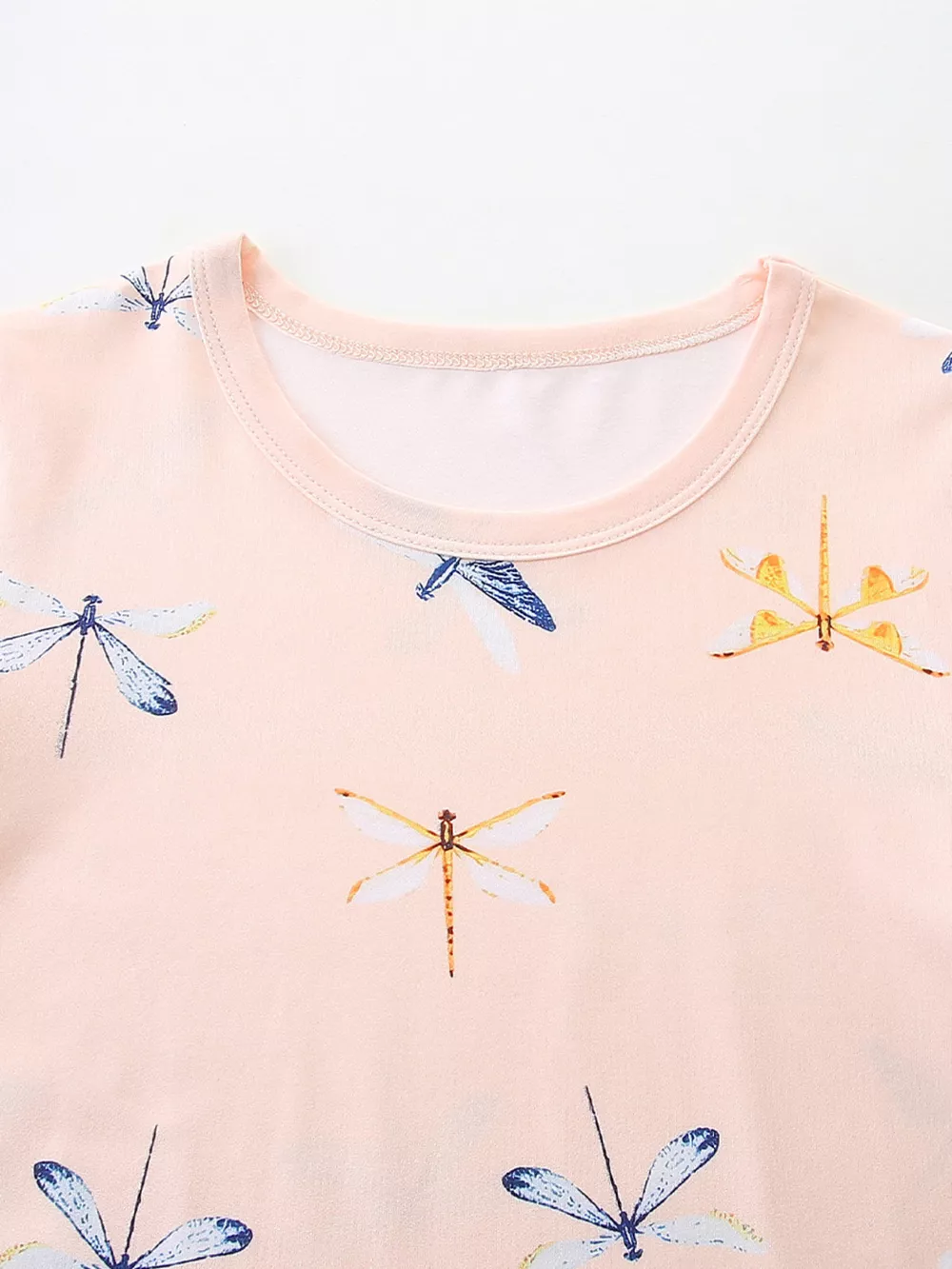 Children's Dragonfly Print Casual Tee and Shorts Set, image 3