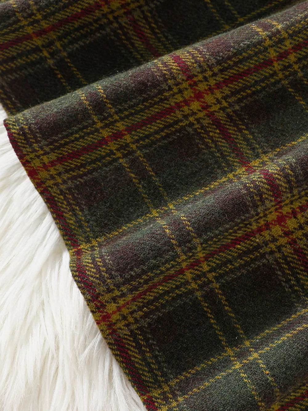 Children's Long Sleeve Top and Plaid Dress Set, image 6