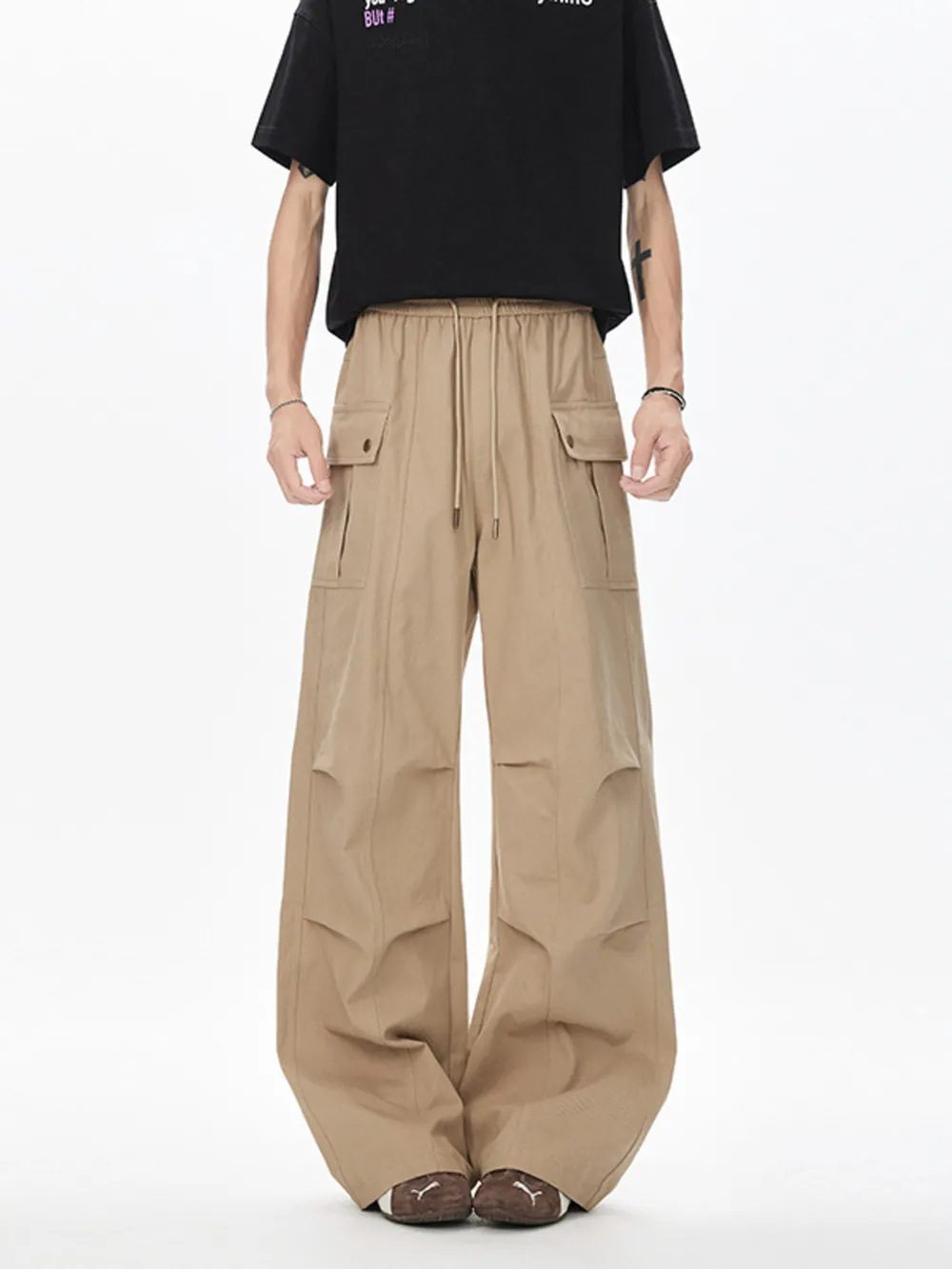Men's Drawstring Cargo Pants, image 9