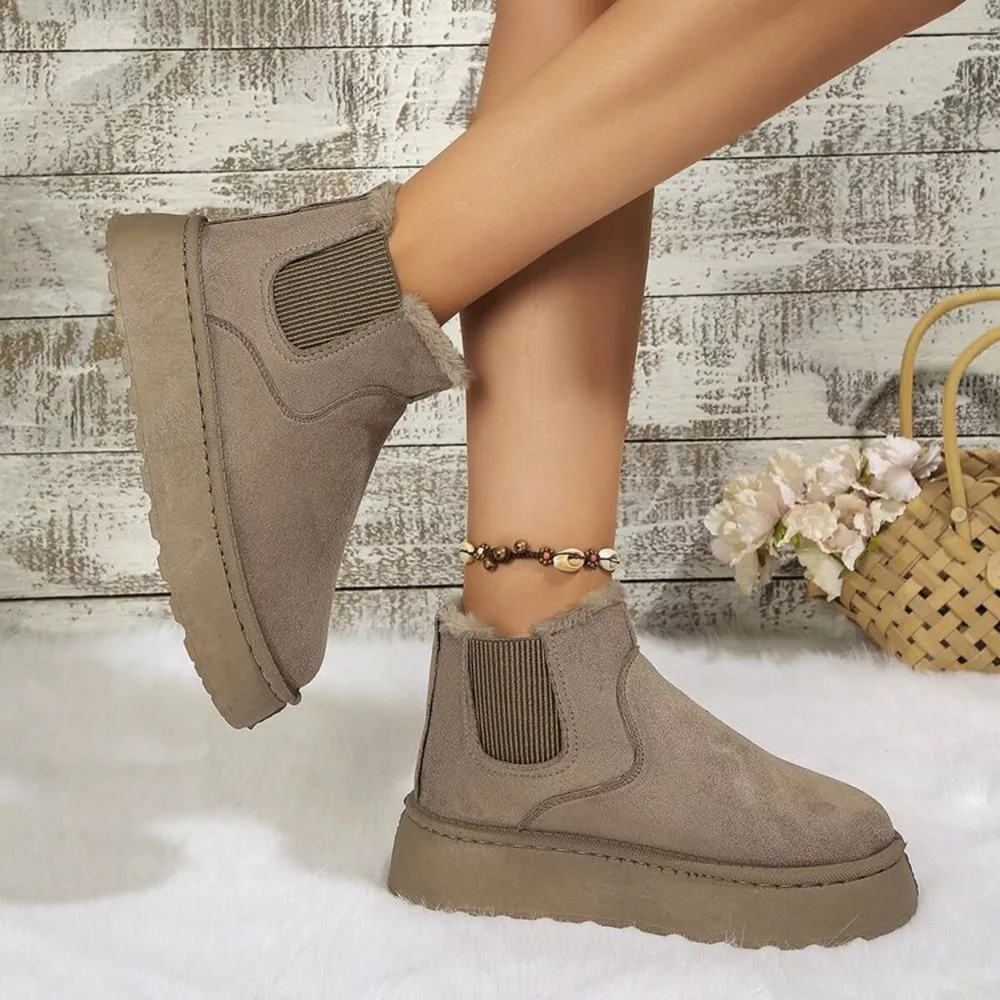 Round Toe Platform Ankle Boots, image 13