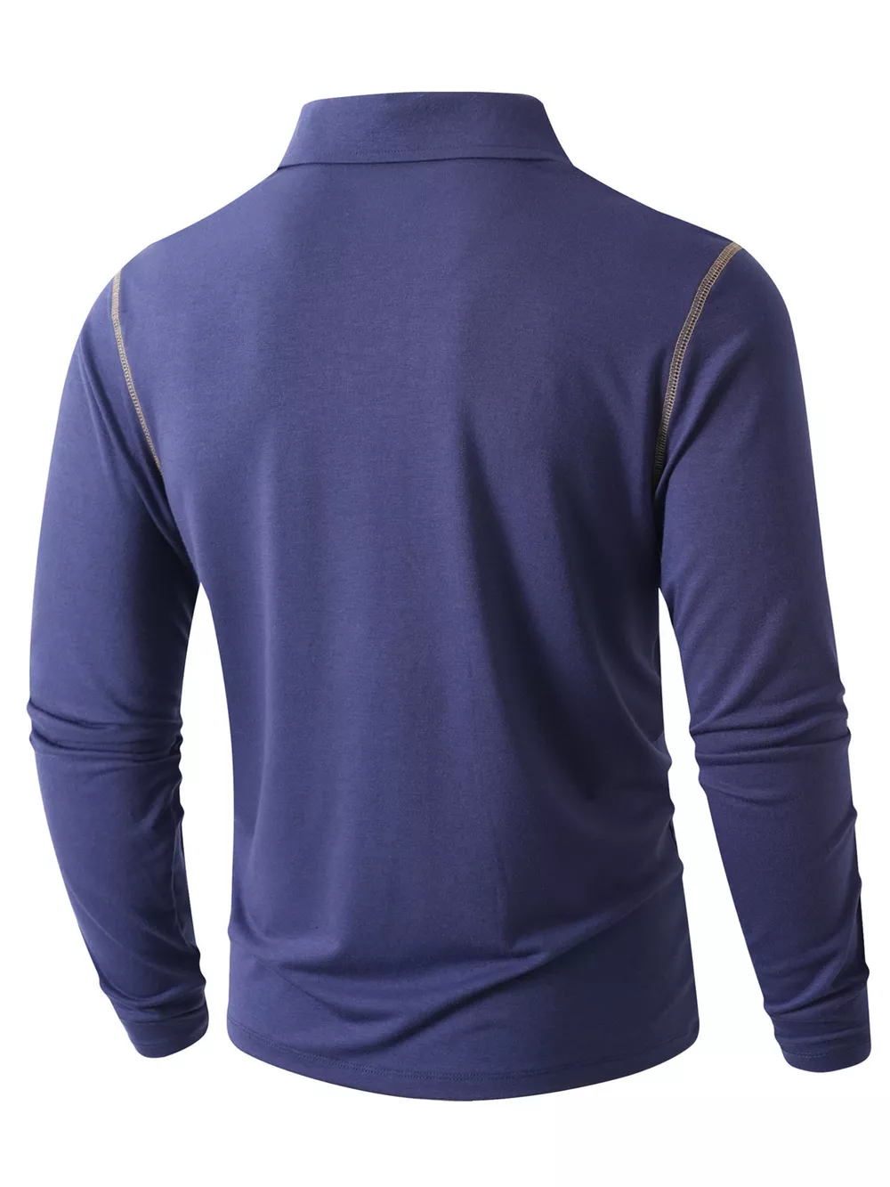 Men's Full Size Long Sleeve Casual Polo Plus Size, image 16