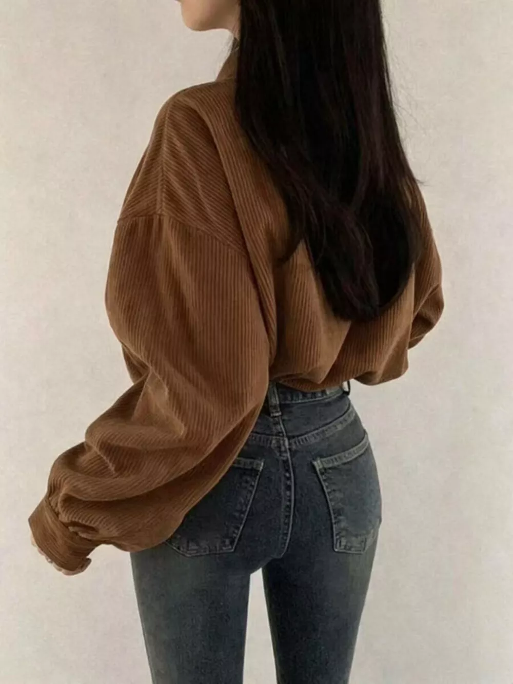 Corduroy Snap Down Cropped Jacket, image 12