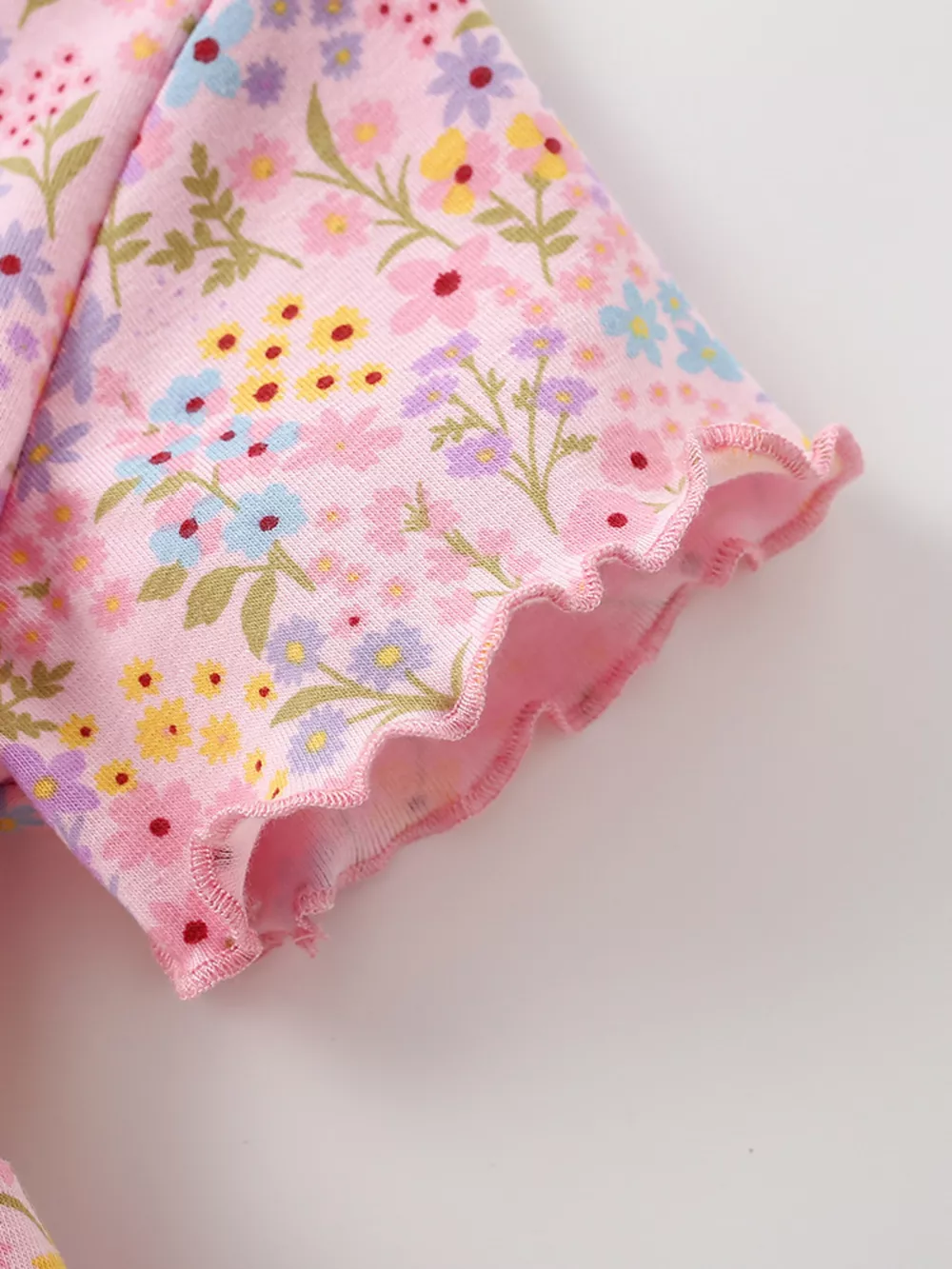 Children's Floral Print Short Sleeve A-line Dress, image 3