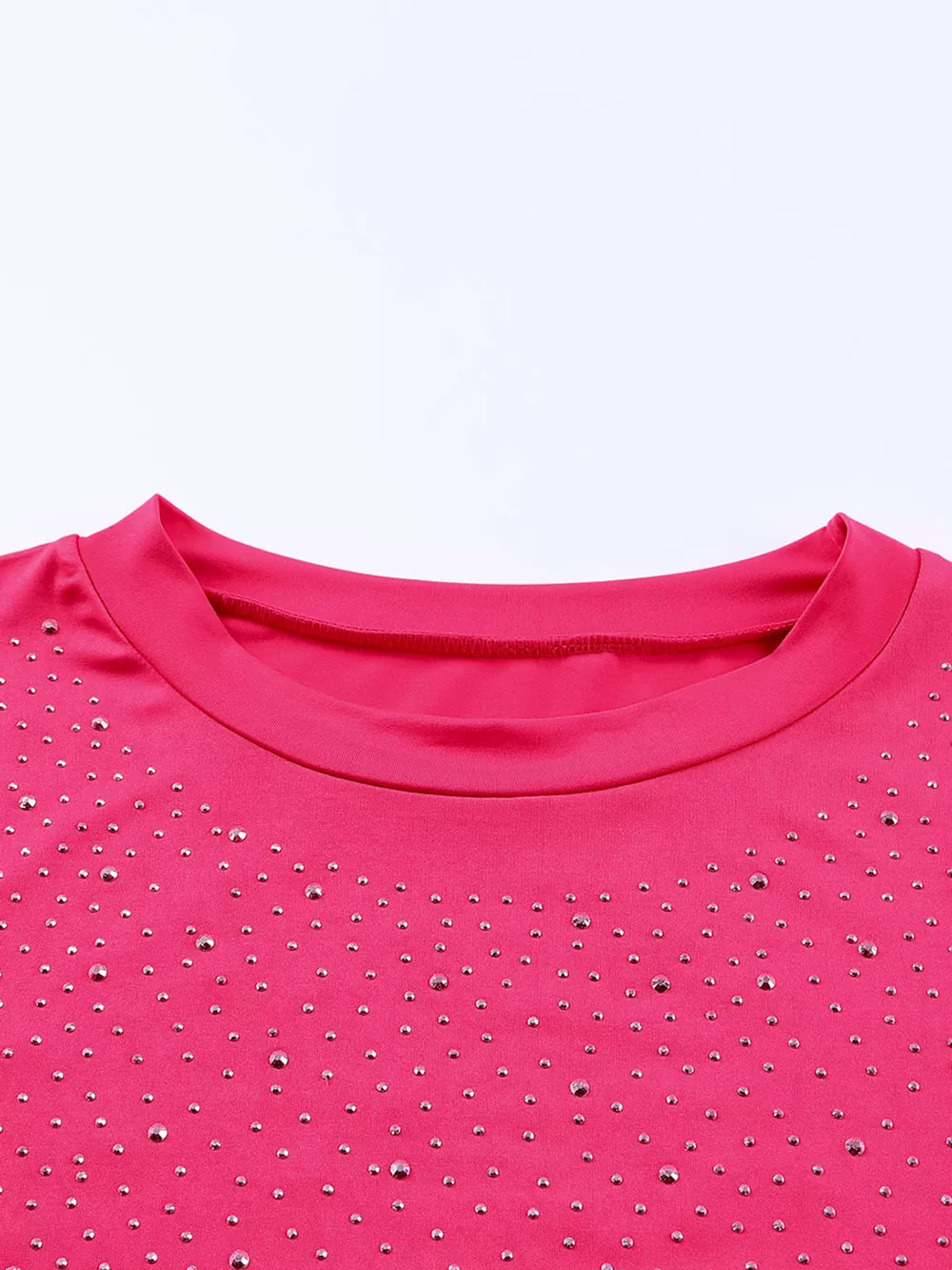 Rhinestone Round Neck Long Sleeve Bodysuit, image 7