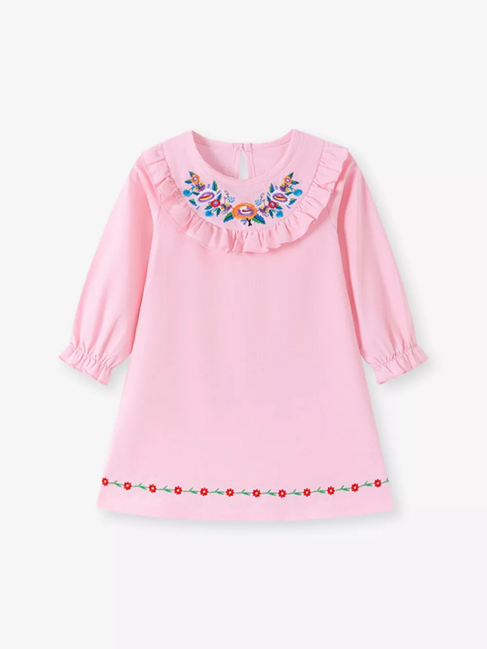 Children's Embroidered Long Sleeve Dress, image 3
