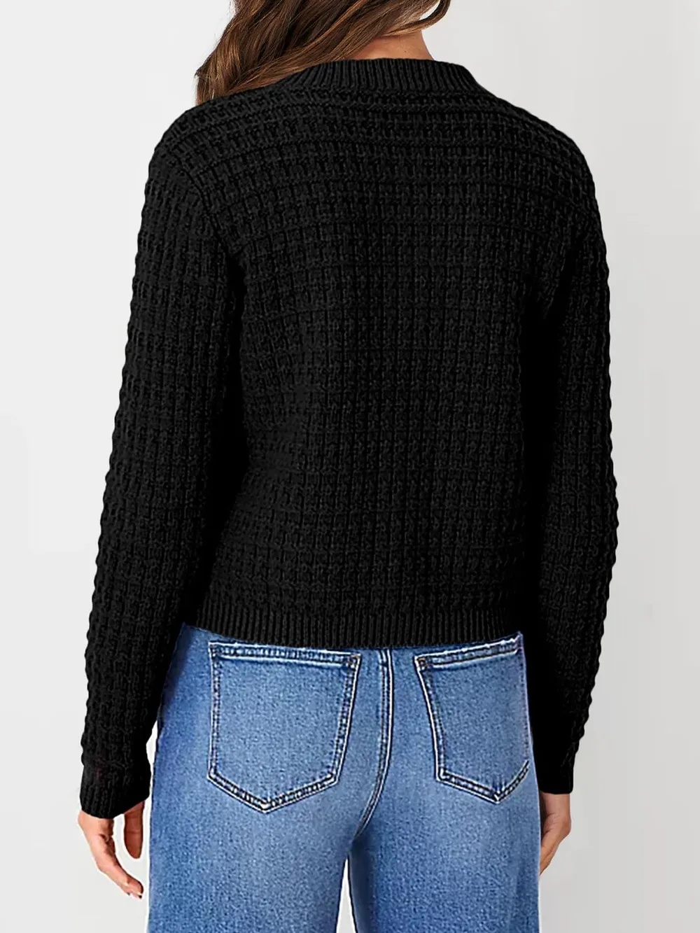 Textured Knit Button-Front Cardigan, image 16