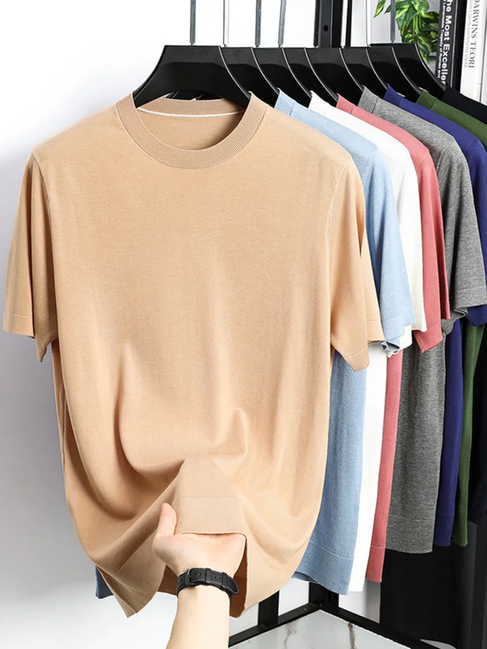 Men's Plus Size Short Sleeve Crew Neck T-Shirt, image 7