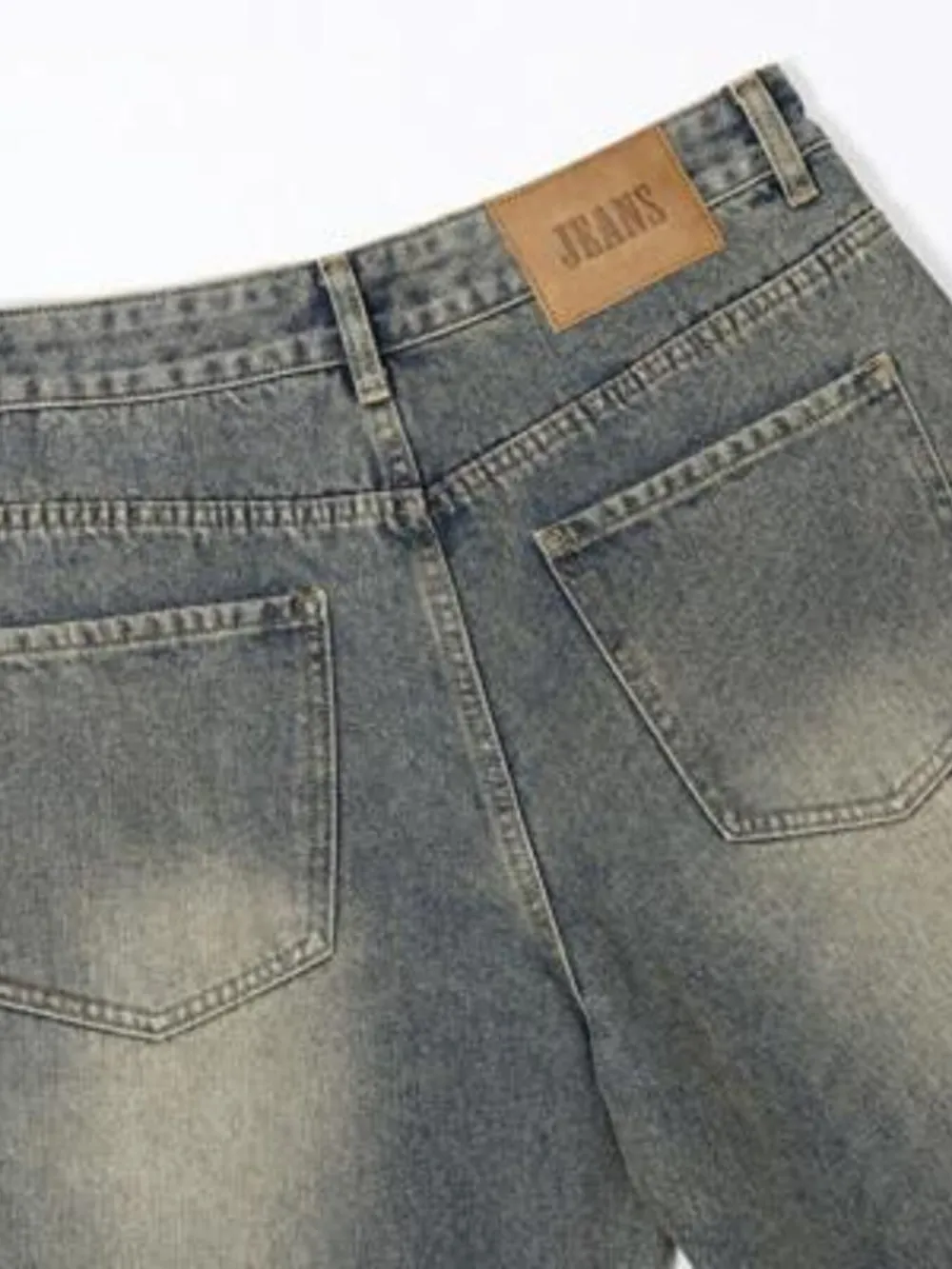 Men's Vintage Wash Straight Leg Jeans, image 8