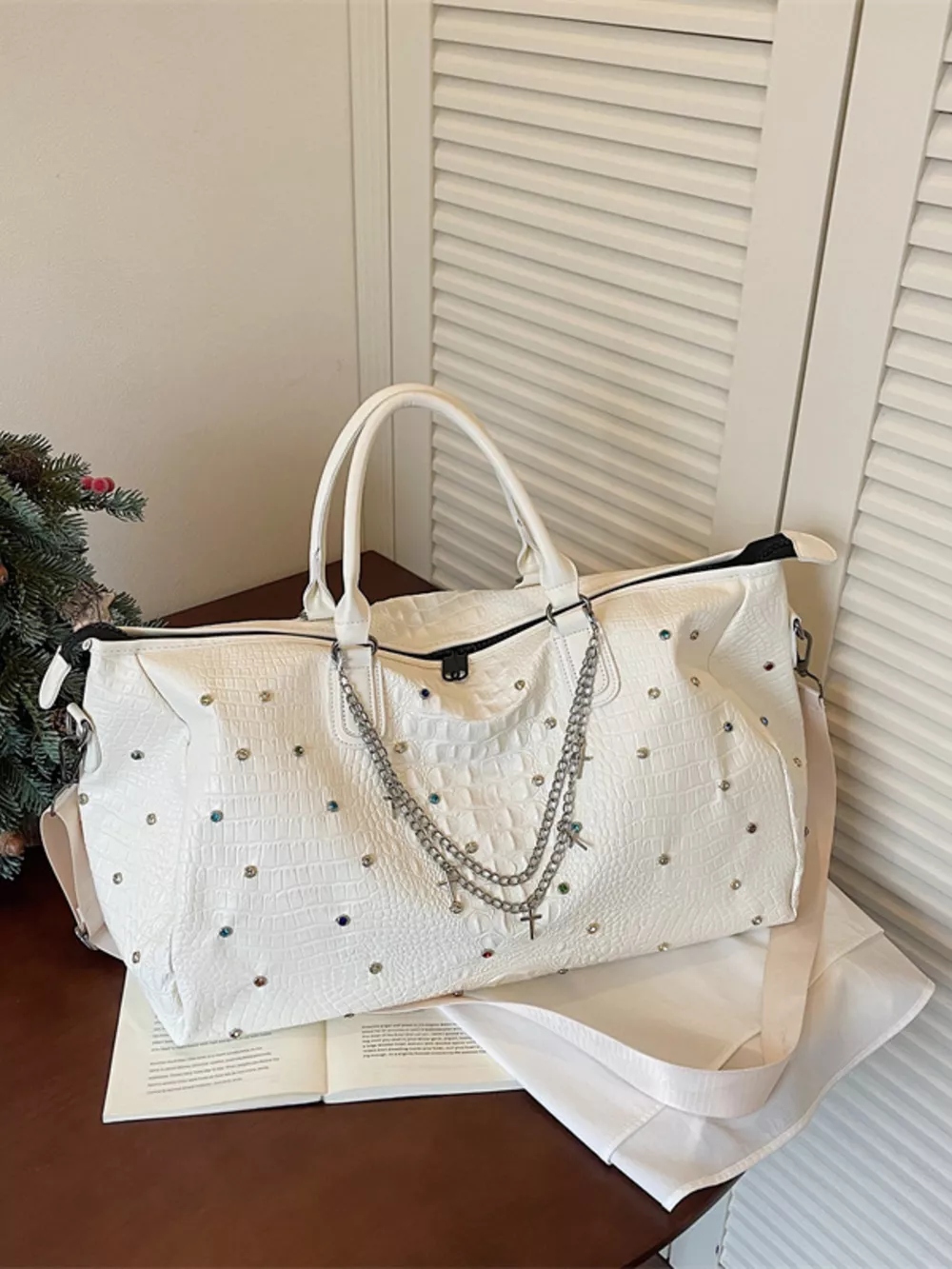 Studded Large Capacity Travel Bag, image 8