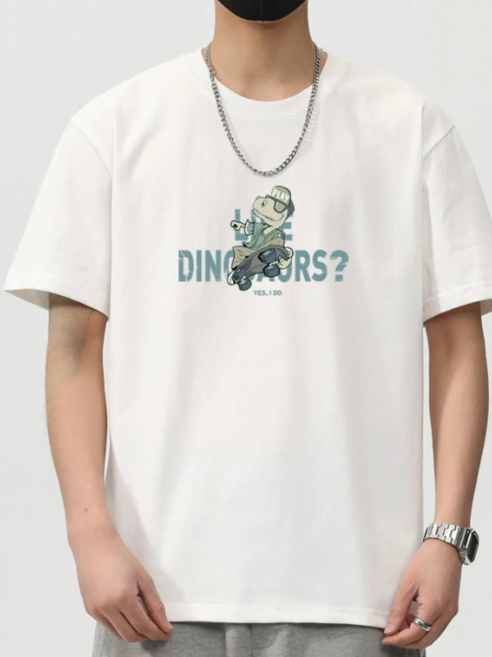 Men's Plus Size Graphic Round Neck Short Sleeve T-Shirt, image 5